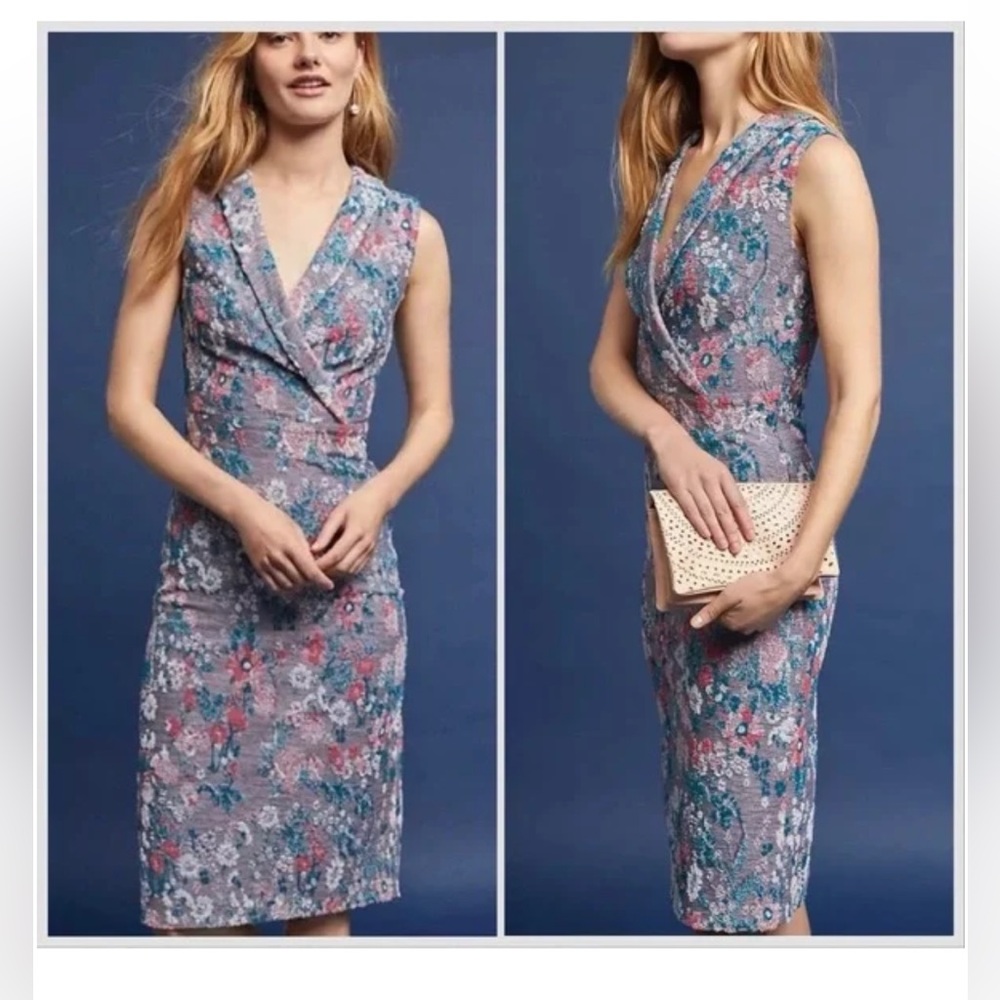 ANTHROPOLOGIE MAEVE SLEEVELESS JACQUARD SIZE‎ 8P FLORAL